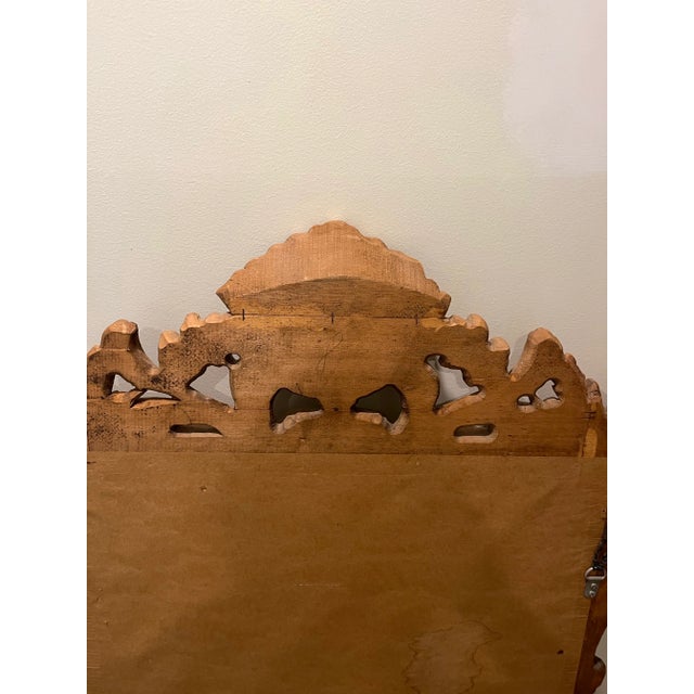 Late 19th Century Heavily Carved Pine Mirror For Sale - Image 4 of 4