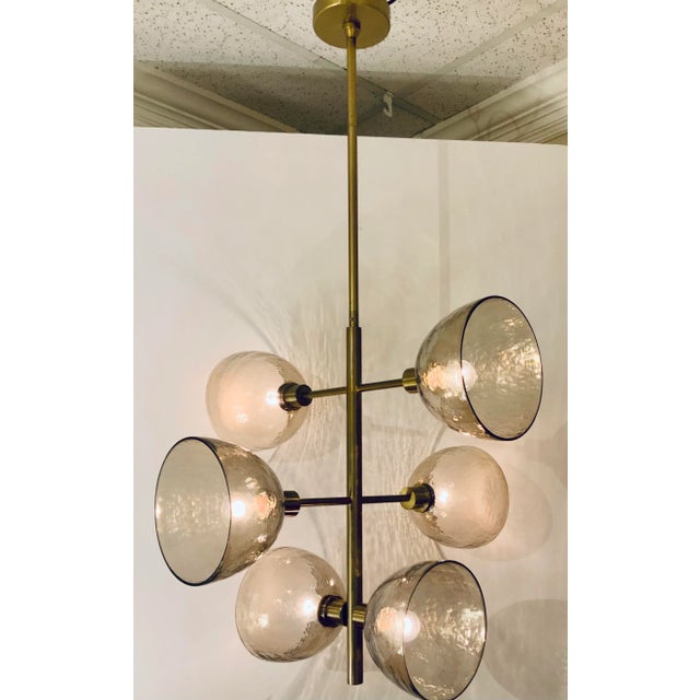 2020s Arteriors Modern Brass Finished Norwich Chandelier For Sale - Image 5 of 6