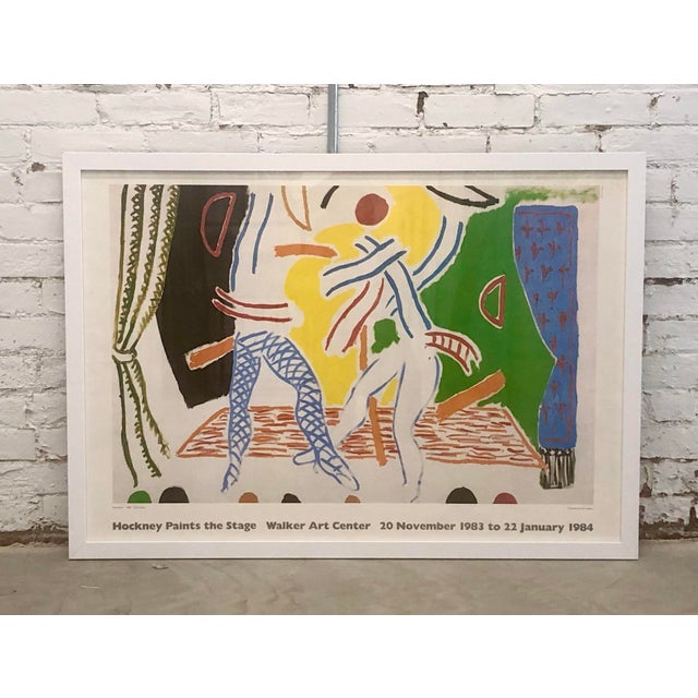 David Hockney Paints the Stage Walker Art Center 1984 Exhibition Poster, Framed For Sale - Image 12 of 12