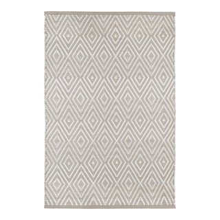 Dash & Albert by Annie Selke Diamond Platinum/White Indoor/Outdoor Rug, 8' 6" x 11' 6" For Sale