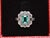 Gia Certified 2.53ct Natural Zambian Emerald & Diamond Halo Milgrain 18k White Gold Ring, Size 5 For Sale - Image 14 of 16
