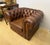 English Chesterfield Brown Leather Club Chair For Sale - Image 9 of 11