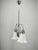 Vintage Pendant Light in Chrome and Floral Glass by Elektroinstala Děčín, 1950s For Sale - Image 12 of 14
