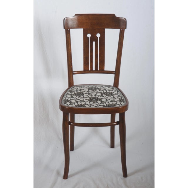 Art Nouveau Bentwood Dining Chair with Upholstery by Josef Hoffmann For Sale - Image 13 of 13
