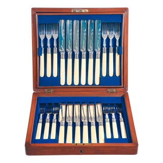 Victorian Sheffield Dessert Service, Set of 24 For Sale