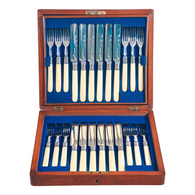 Victorian Sheffield Dessert Service, Set of 24 For Sale