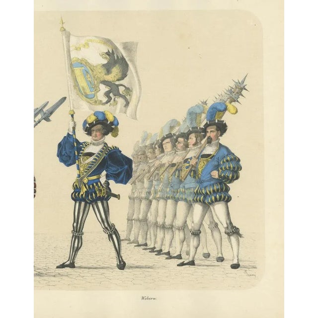 Heinrich Jenny, The Wine Merchants and Weavers Guilds a Show of Bernese Trade and Craft, 1855, Paper For Sale - Image 4 of 10