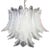 Italian Murano Three-Tier 48 Transparent Felci Glass Chandelier For Sale