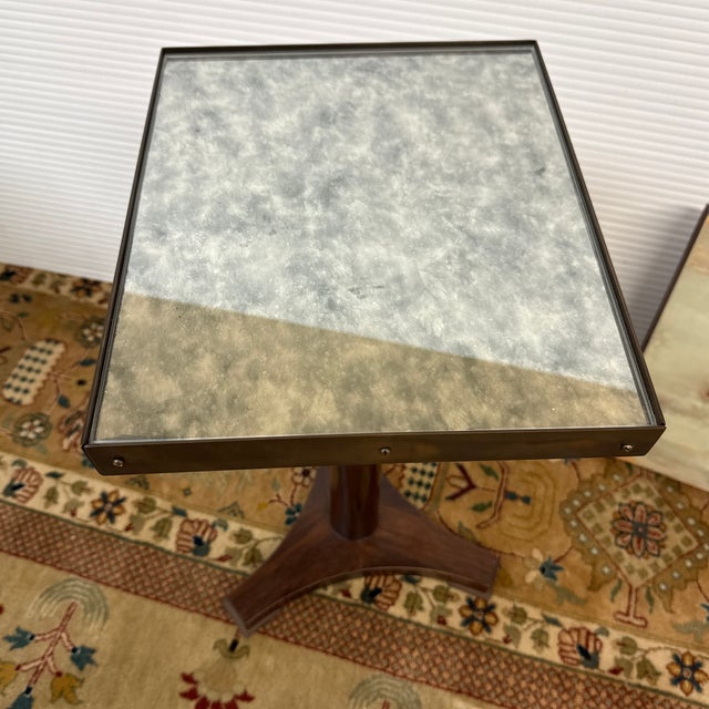 Roman Thomas Foggy Glass Drink Table For Sale - Image 10 of 10