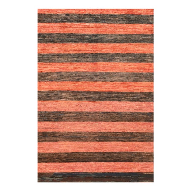 Tribal Gabbeh Rug 6'7'' X 9'7'' For Sale - Image 3 of 5