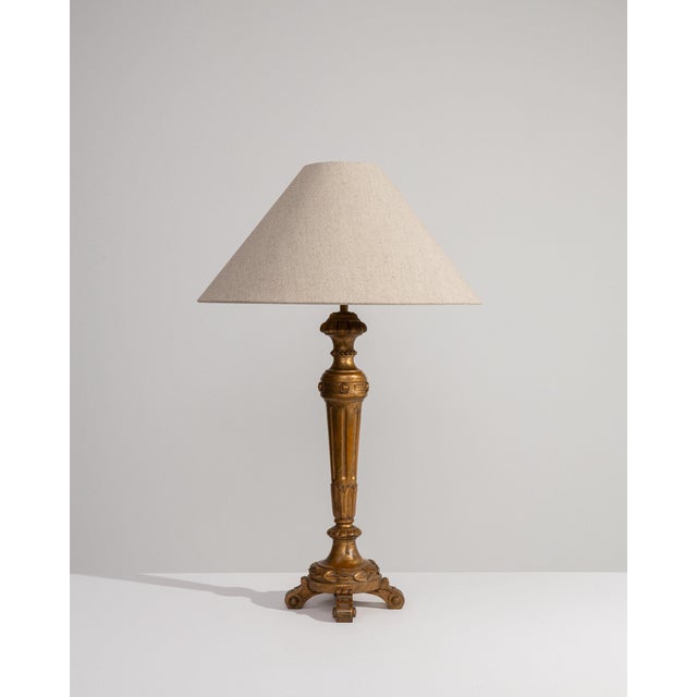 19th Century France Gold Carved Giltwood Floor Lamp For Sale - Image 11 of 11