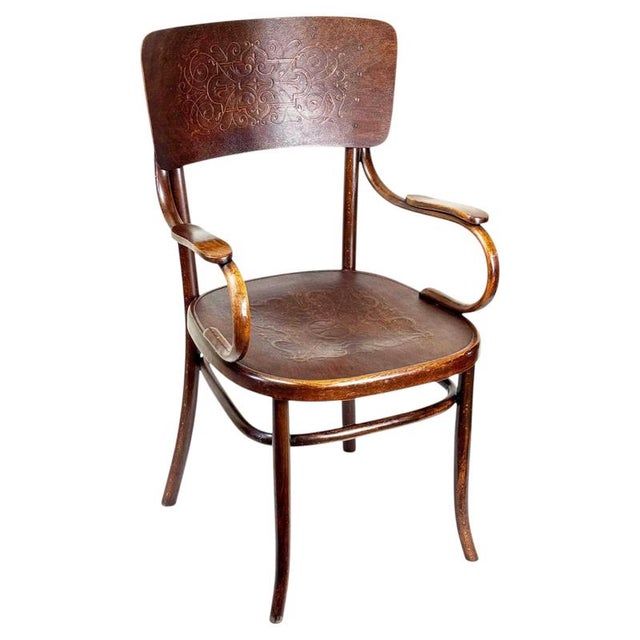 Beech Armchair from Fischel, 1900s For Sale - Image 11 of 11