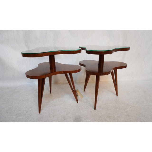Gilbert Rohde Pair of Mid-Century Three Leaf Clover / Cloud Side Tables For Sale - Image 4 of 18