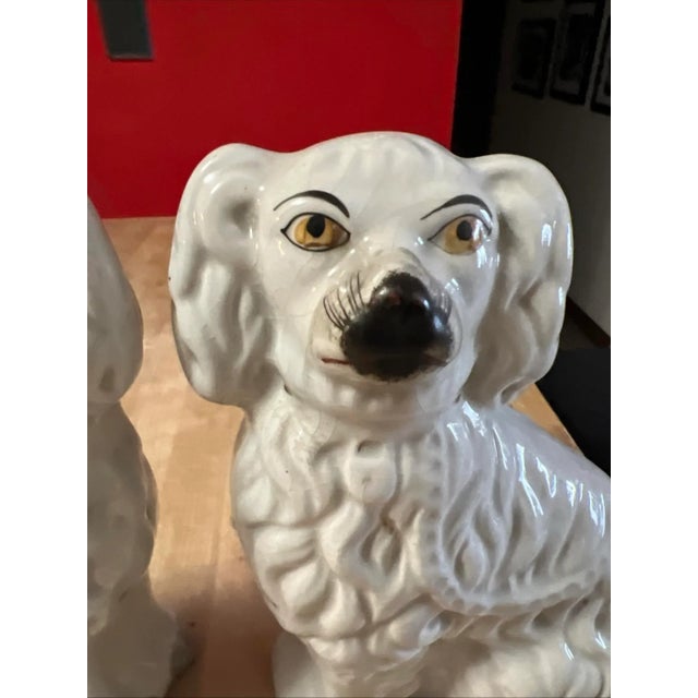 Pair of Antique Decorated Staffordshire Dogs, Circa 1860's For Sale - Image 4 of 15