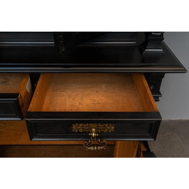Gründerzeit Sideboard in Black, 1800s For Sale - Image 16 of 18
