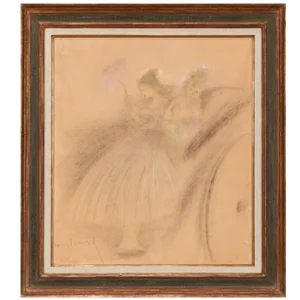 Louis Icart, French, 1888-1950 Ladies in a Carriage Pastel on Paper