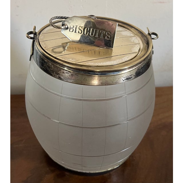 19th Century Antique 19th Century English Silverplate Biscuit Barrel For Sale - Image 5 of 18
