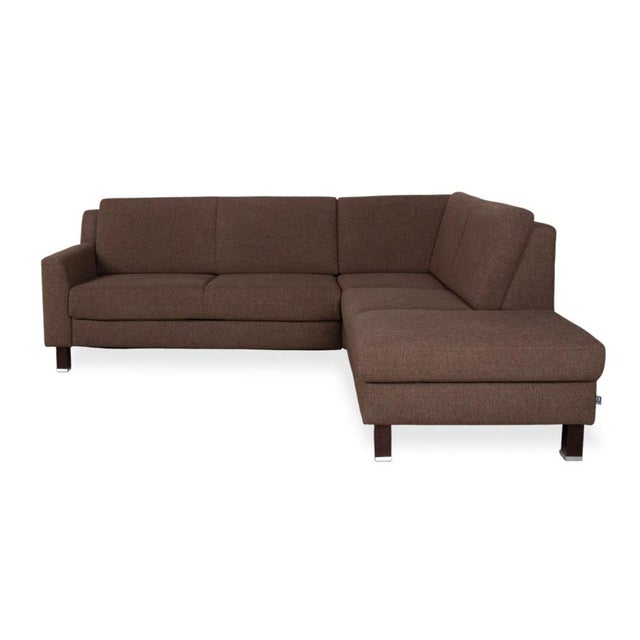 Flex Plus Fabric Corner Sofa in Brown with Manual Function by Ewald Schillig For Sale - Image 18 of 18
