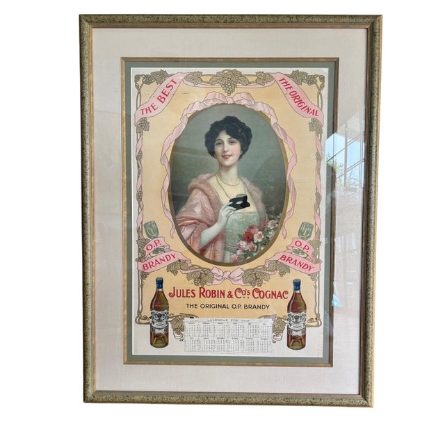 Jules Robin & Co. Original French Cognac Calandar Poster, 1918 For Sale In Los Angeles - Image 6 of 18