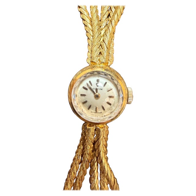Corum. A lady's 18K gold Multiple Chain bracelet watch 38.5 Gm, 7.25 " Vintage For Sale - Image 15 of 18