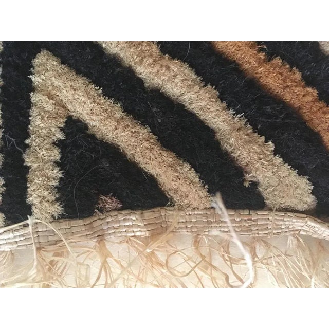 Handcrafted Kuba Cloth Wall Hanging, Democratic Republic of Congo, 1960s For Sale - Image 9 of 13