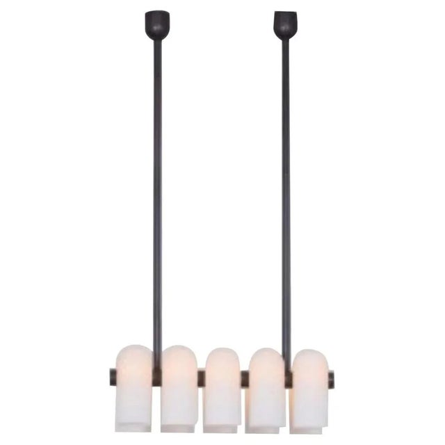 Odyssey Linear SM Black Chandelier by Schwung For Sale - Image 10 of 10