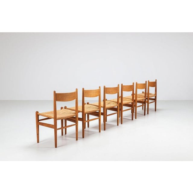 Model CH36 Dining Chairs in Oak by Hans J. Wegner Carl Hansen & Son, Denmark, 1970, Set of 6 For Sale - Image 4 of 16