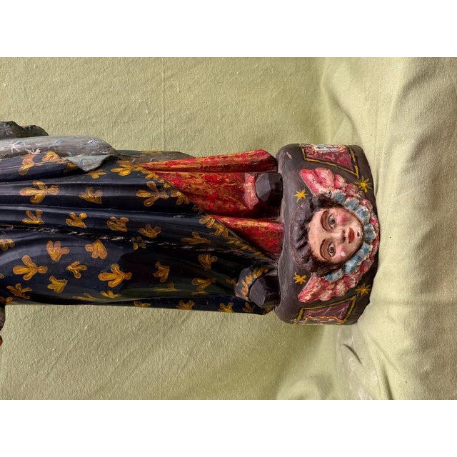 Virgin and Child in Polychrome Wood For Sale - Image 14 of 15