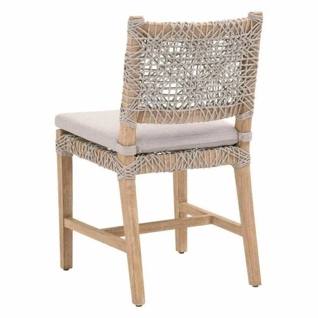 2020s Costa Taupe White Rope Mahogany Dining Chair Set of 2 by Essentials for Living For Sale - Image 5 of 8