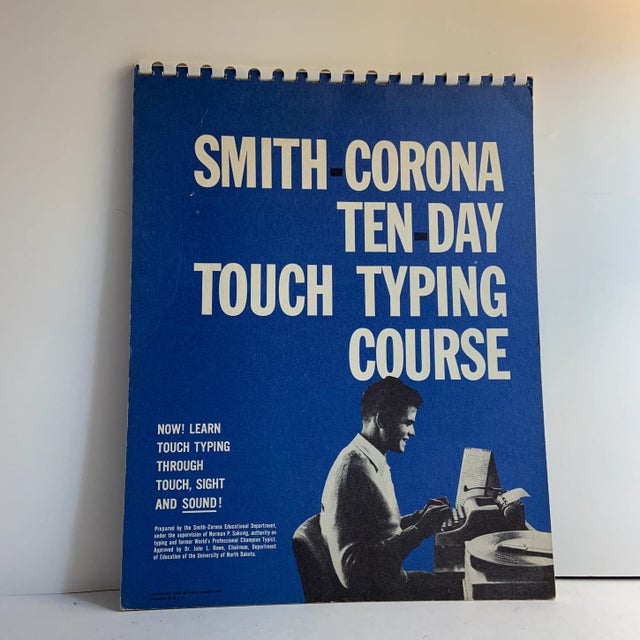 Mid-Century Modern 1961 Smith-Corona Ten Day Touch Typing Course Book For Sale - Image 3 of 8
