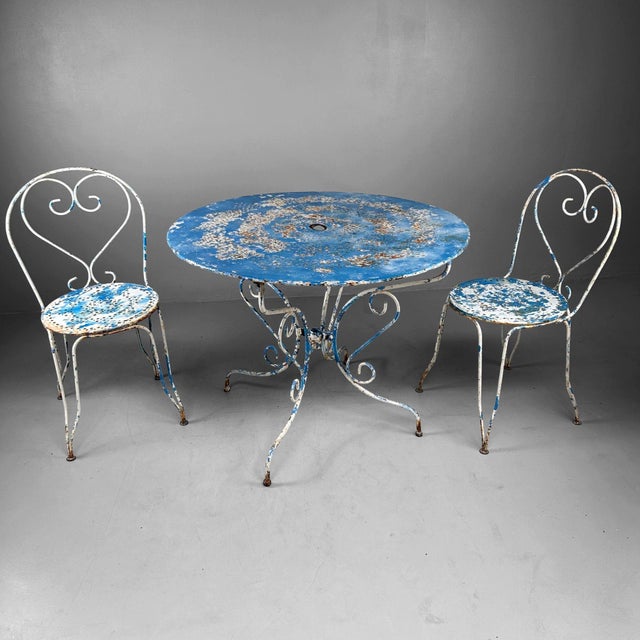 French Garden Table and Chairs, 1950s-1960s, Set of 10 For Sale - Image 15 of 18
