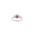Metal Art Deco Inspired Emerald Cut Ruby Sapphire & Diamond Ring Size 5 in 18k Gold For Sale - Image 7 of 15