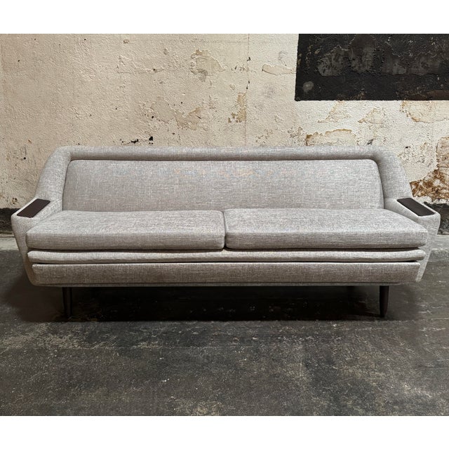 Restored Vintage Swedish Modern "Gondola" Sleeper Sofa by Bröderna Andersson For Sale - Image 4 of 11