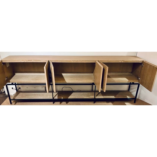 2020s Revelation Organic Modern Cerused Oak Finished Trapezoid Cabinet For Sale - Image 5 of 9