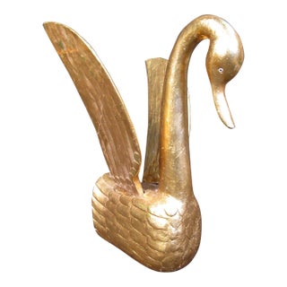 Gold Leaf Swan Sculpture For Sale