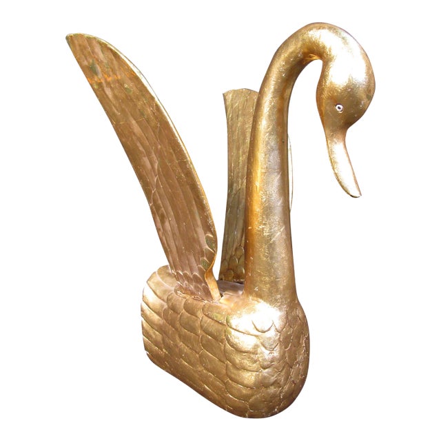 Gold Leaf Swan Sculpture For Sale