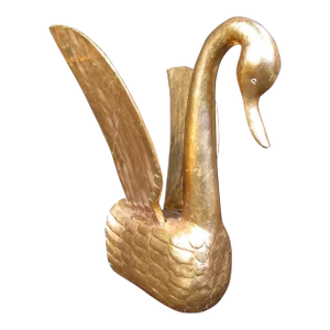 Gold Leaf Swan Sculpture