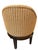 Art Deco Style Leather & Horse Hair Upholstered Swivel Slipper Chair.