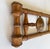 Wood French Faux Bamboo Wall Mounted Coat Rack with Folding Hooks, 1940s For Sale - Image 7 of 9