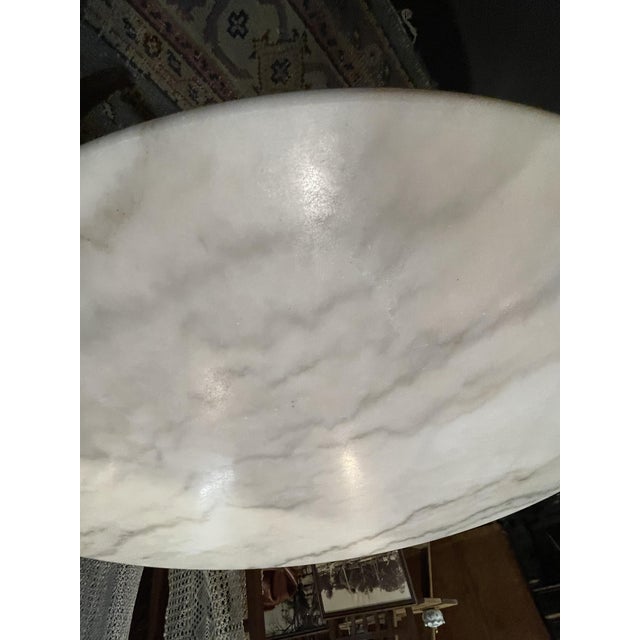 Stone Round Marble and Cast Iron Table, 1950s For Sale - Image 7 of 8