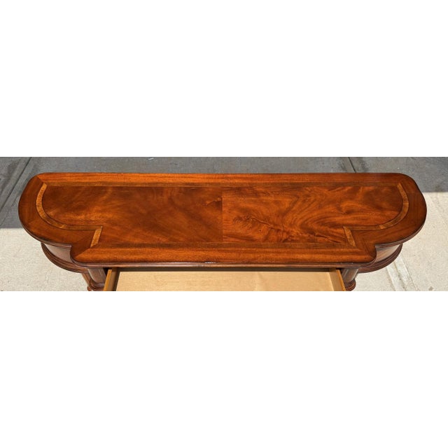 Banded Top Foyer Table With One Drawer and Fluted Legs For Sale In Raleigh - Image 6 of 11