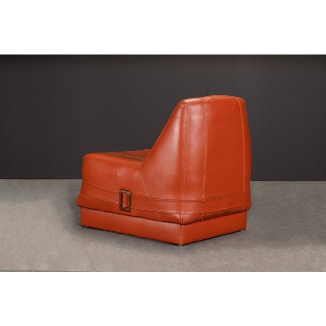 Percival Lafer MP-75 Lounge Chairs w Rosewood Buckles, 1970 Brazil - Set of 4 For Sale - Image 11 of 12