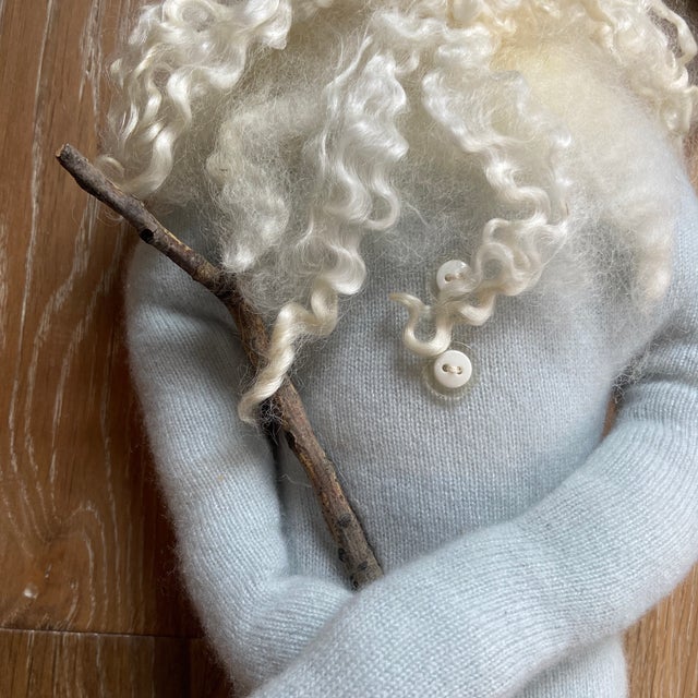 American Vintage Folk Art Santa Claus Wall Hanging For Sale - Image 3 of 9