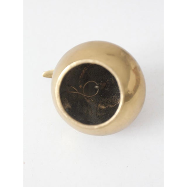 Mid-Century Modern Mid-Century Brass Apple Bell For Sale - Image 3 of 12