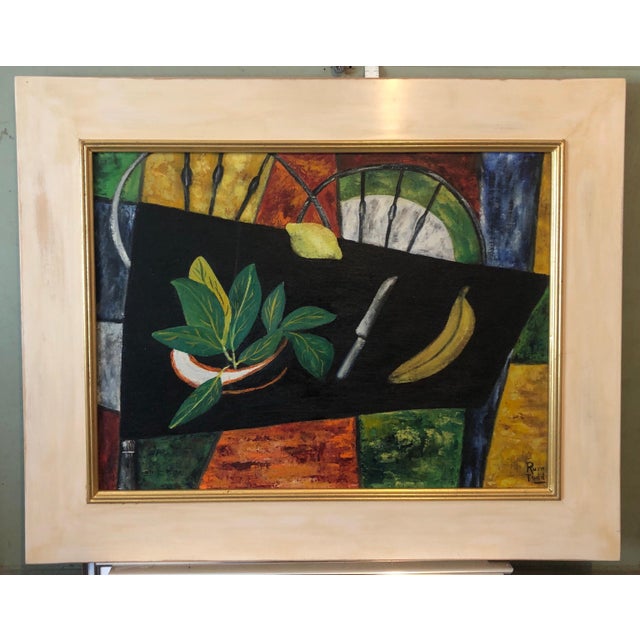 1950s Ruth Todd, Colorado Woman Abstract Expressionist Oil Painting Modernist Still Life, Fruit, c.1950 For Sale - Image 5 of 13