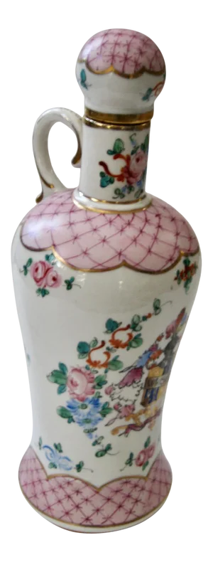 Antique Early 20th Century Porcelain Whiskey Decanter