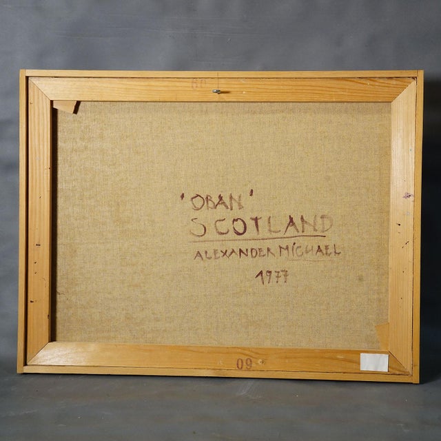 1970s Harbor of Oban, Scotland, 1977 – Oil Painting by Alexander Michael For Sale - Image 5 of 6