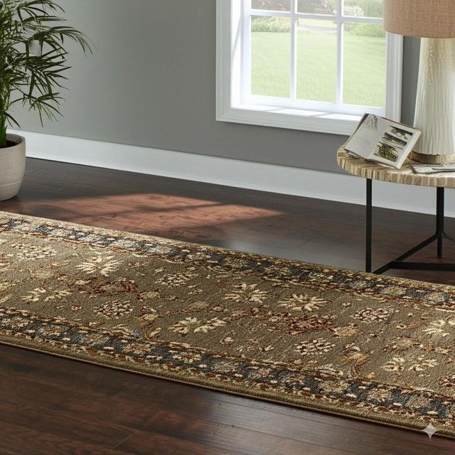 Contemporary 2x10 Gray Hand-Knotted Wool Floral Bordered Field Classic Traditional Carpet Rug For Sale - Image 3 of 5