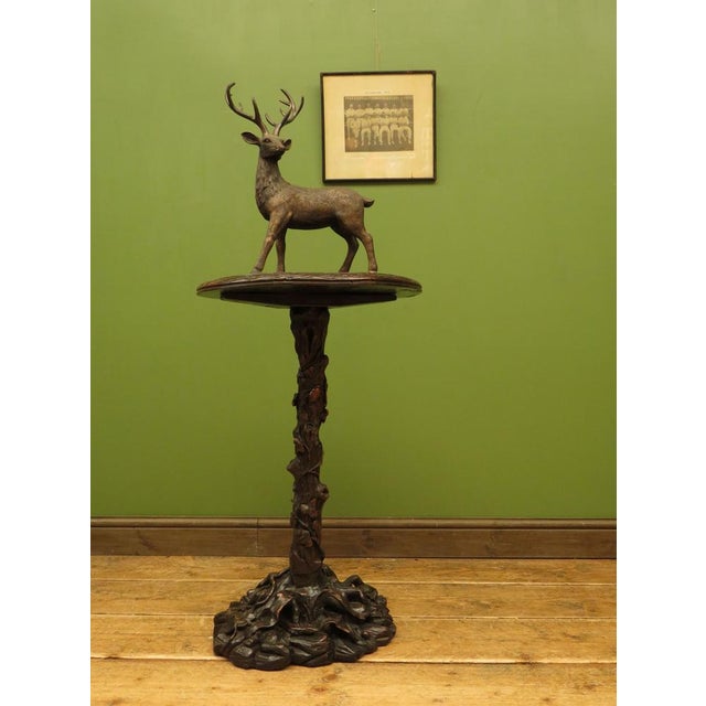 This is an unusual carved Black Forest table which dates to the latter half of the 19th century. The table was found in a...