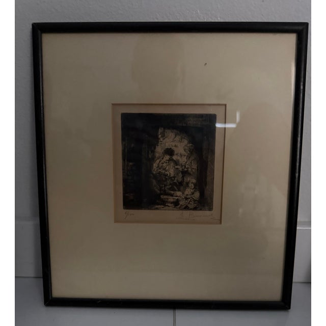 * This is an original signed drypoint etching titled "St. Michael's Alley" by renowned Charleston artist Elizabeth O'Neill...